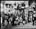 Image of Nellie Stimson's basket collection, Seattle, circa 1900
