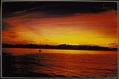 Image of Puget Sound at sunset, Seattle, 1967