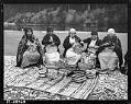 Image of Indigenous women making baskets, Olympic Peninsula, 1926