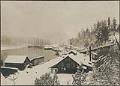 Image of Port Blakely planing mill in snow, January 1880