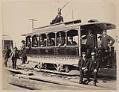 Image of Seattle Electric Railway Company trolley with motormen, circa 1890