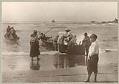 Image of Quileutes landing provisions at La Push, circa 1900