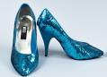Image of Sequin shoes worn by Anne Slaugh, Miss Seafair 1997