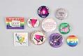 Image of Collection of Pride pins, ca. 1980s-2010s
