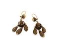 Image of Pair of earrings made of human hair, ca. 1840-1860