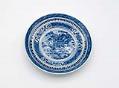 Image of Blue Chinese pattern plate belonging to Louisa Boren Denny, ca. 1853