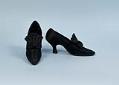 Image of Black satin pumps, ca. 1918