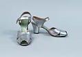 Image of Pair of silver open-toed shoes, ca. 1940s-1950s