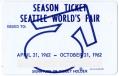 Image of Unused season ticket for the Seattle World's Fair, 1962