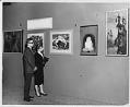 Image of Couple viewing Fine Arts exhibit, Seattle World's Fair, 1962