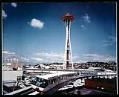 Image of Space Needle and monorail, Seattle, World's Fair, 1962