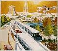 Image of Artist's rendering of monorail, Seattle World's Fair, circa 1962