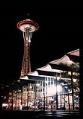 Image of Space Needle at night, Seattle World's Fair, 1962