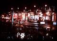 Image of Boulevard West at night, Boulevards of the World shopping area of the Seattle World's Fair, 1962