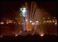 Image of The International Fountain and Washington State Coliseum at night, Seattle World's Fair, 1962