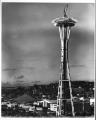 Image of Space Needle under construction, Seattle World's Fair, circa 1961