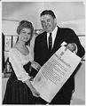 Image of World's Fair Ambassadress Martha Wright with Joseph Gandy, Seattle World's Fair, 1962