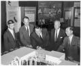 Image of Architects and others with model of U.S. Science Pavilion, Seattle World's Fair, circa 1961