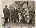 Image of Alaska-Yukon Pioneers Committee presenting a key to the city to sled dog Balto at Pier 2, Seattle, March 22, 1925