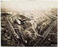 Image of Birdseye view of Denny Hill regrade showing conveyors, looking south from Battery Street near 5th Avenue, October 20, 1929