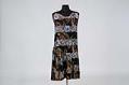 Image of Black dress with metallic floral pattern sold by Helen Igoe, ca. 1929