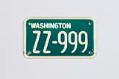Image of Washington State motorcycle license, 1974