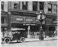 Image of Street clock in front of L.W. Suter Jeweler, Seattle, circa 1918