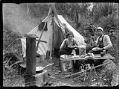 Image of Glen Bigelow and Ed Moen on camping trip, circa 1910