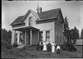 Image of Family in front of their house, probably in Seattle, circa 1910