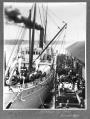 Image of Civilians Gathered to Bid Farewell to the Soldiers of the 3rd U.S. Cavalry on board the St. Paul, Seattle, August 1899