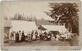 Image of Group of people and tents on Vashon Island, 1885
