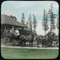 Image of Group riding in carriage at Willowmoor Farm, Redmond, circa 1910