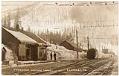 Image of Great Northern railroad depot at the Cascade Tunnel, circa 1915