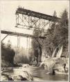 Image of Bridge construction at the Green River Gorge, circa 1914