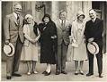 Image of Boxing promoter Nate Druxman and others in front of the Civic Ice Arena, Seattle, 1930