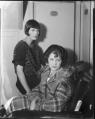 Image of Two young women with newly bobbed hairstyles, circa 1922
