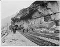Image of A section of the White Pass & Yukon Route railroad, circa 1899