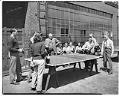 Image of Kenworth employees playing table tennis, Seattle, June 15, 1944