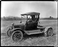 Image of Model T Ford adapted to be a tractor, circa 1919