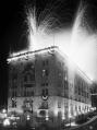 Image of Fourth of July fireworks at the Times Square Building, Seattle, circa 1921