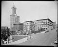 Image of Smith Tower and the County-City Building, circa 1921