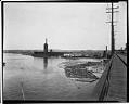 Image of Log rafts near Ballard Bridge, Seattle, circa 1919