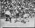 Image of Jack Dempsey and Tommy Gibbons in boxing match, Shelby, Montana, July 4, 1923