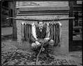Image of Eddie Bauer with steelhead trout, 1926