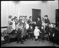 Image of Mayor Landes and children from The Theodora Home, circa 1927
