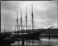 Image of Schooner C.S. Holmes at anchor, Seattle, April 15, 1930