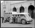 Image of Passengers boarding a bus for Butte, Montana, 1935
