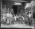 Image of Boy Scouts at ranger station, circa 1930