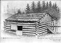 Image of Arthur Denny's cabin at Alki Point, circa 1902