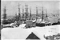 Image of Yesler's Wharf after a blizzard, January 1880